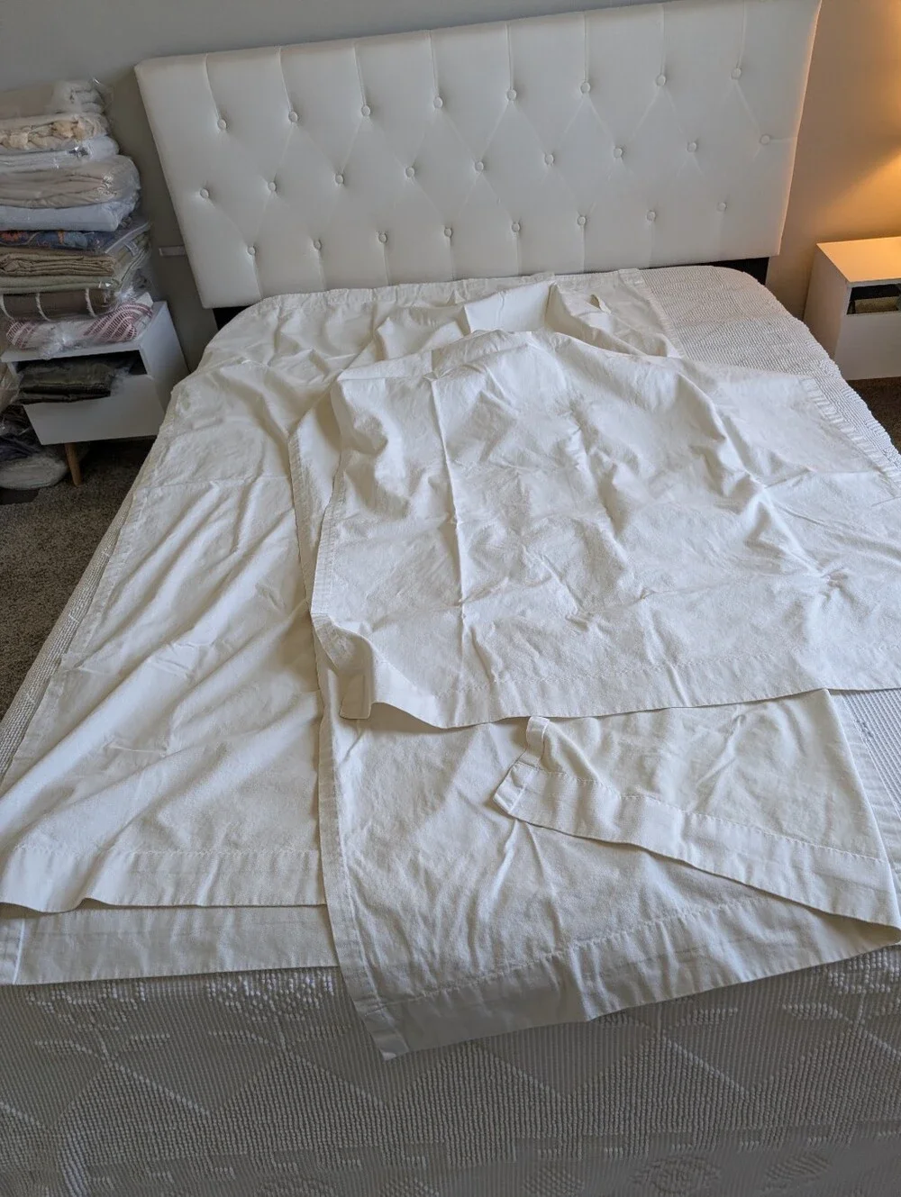 4 Linden Street Cream Cotton Curtain Panels  76